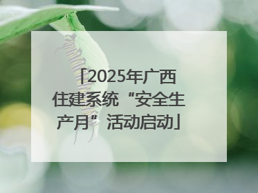 2025年广西住建系统“安全生产月”活动启动