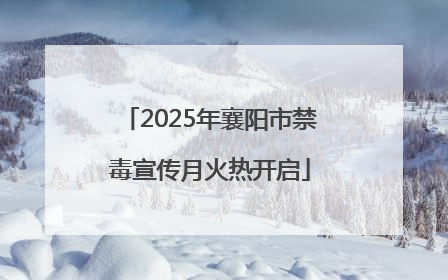 2025年襄阳市禁毒宣传月火热开启