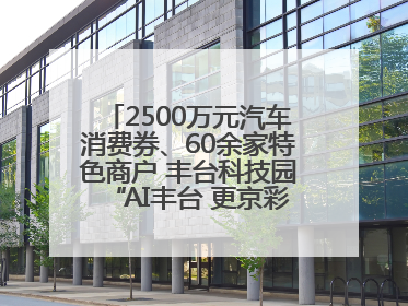 2500万元汽车消费券、60余家特色商户 丰台科技园“AI丰台 更京彩”未来玩家市集活动正式开幕