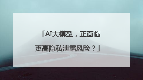 AI大模型，正面临更高隐私泄露风险？